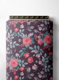 Rose flower style with pink,green colors