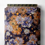 Bloom flower style with orange,purple colors