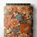 Petal flower style with brown,orange colors