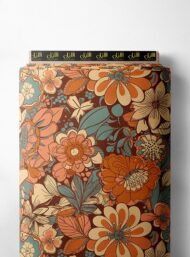Petal flower style with brown,orange colors