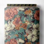 Bloom flower style with red,green colors