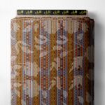 Leaf flower style with brown, blue colors