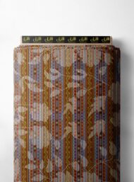 Leaf flower style with brown, blue colors