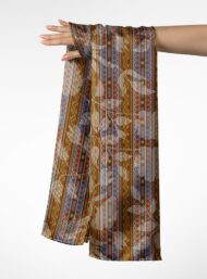 Leaf flower style with brown, blue colors - Image 3