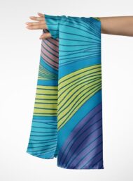 Wave abstract style with blue,green colors - Image 3