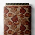 Leaf flower style with brown,red colors