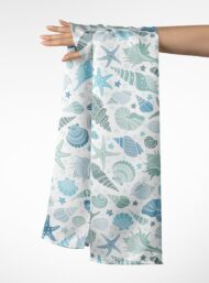 Shell ocean and sky style with blue,grey colors - Image 3