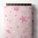 Starfish ocean and sky style with pink, white colors