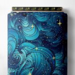 Water ocean and sky style with blue,black colors