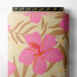 Bloom flower style with pink,brown colors