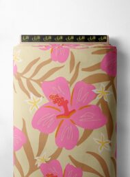 Bloom flower style with pink,brown colors