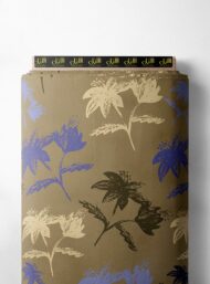 Bloom flower style with brown,blue colors