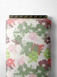 Leaf flower style with pink,green colors