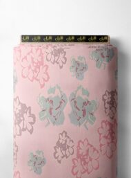 Bloom flower style with pink, grey colors