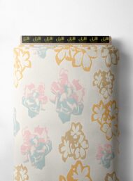 Bloom flower style with pink,yellow colors