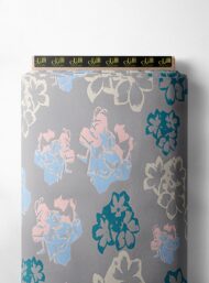 Bloom flower style with grey,blue colors