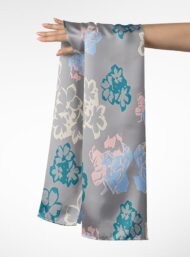Bloom flower style with grey,blue colors - Image 3