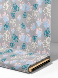 Bloom flower style with grey,blue colors - Image 4