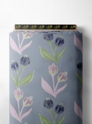 Bloom flower style with grey,green colors