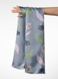 Bloom flower style with grey,green colors - Image 3