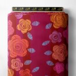 Rose flower style with pink,red colors