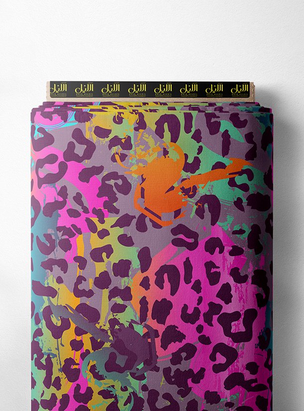 LAI02-1245_1-1.jpg Leopard animal style with pink,purple colors - Image 1