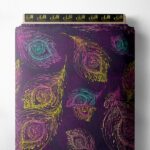 Feather flower style with purple,blue colors