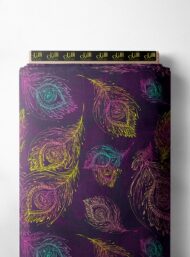 Feather flower style with purple,blue colors