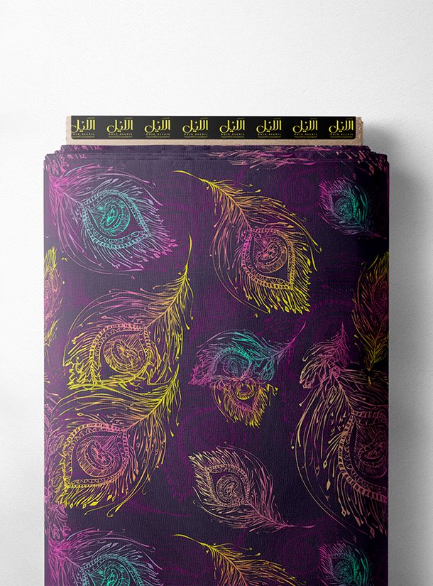 LAI02-1248_1-1.jpg Feather flower style with purple,blue colors - Image 1