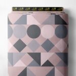 Circle geometric style with pink,grey colors