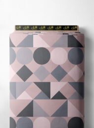 Circle geometric style with pink,grey colors