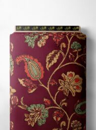 Leaf flower style with red,green colors