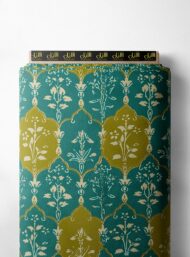 Leaf flower style with green,blue colors