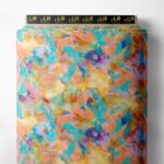 Bloom abstract style with orange,blue colors