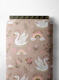 Swan flower style with pink,white colors