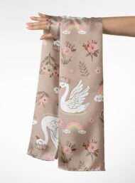 Swan flower style with pink,white colors - Image 3