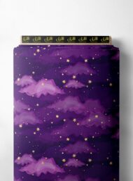 Cloud ocean and sky style with purple,yellow colors