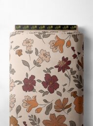 Bloom flower style with brown,red colors