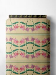 Petal flower style with pink,green colors