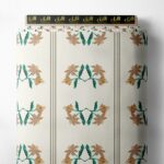 Leaf flower style with brown,green colors