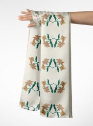 Leaf flower style with brown,green colors - Image 3