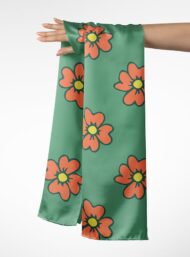 Petal flower style with green,orange colors - Image 3