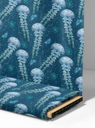 Jellyfish ocean and sky style with blue,white colors - Image 4