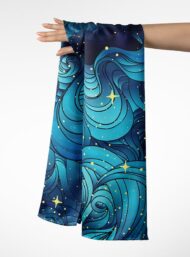 Wave ocean and sky style with blue colors - Image 3