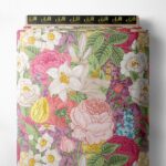 Blossom flower style with pink,green colors