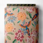 Bird flower style with red,pink colors