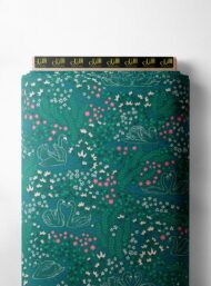 Swan nature style with green,pink colors