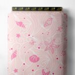 Shell ocean and sky style with pink colors