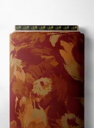 Bloom flower style with brown,red colors