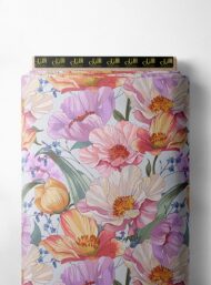 Bloom flower style with pink,purple colors